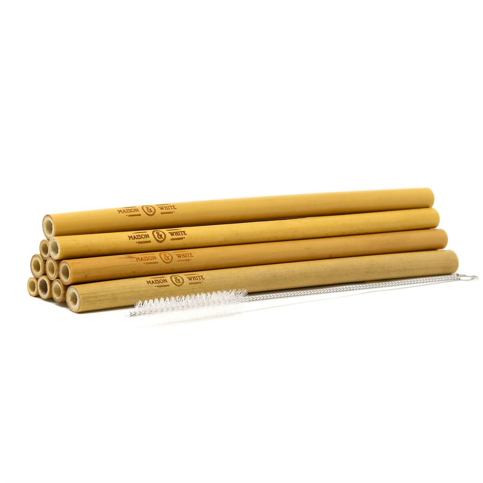 Thumbnail: Reusable Bamboo Drinking Straws - Pack of 10