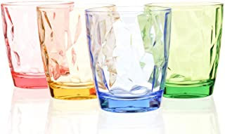 300ml Colored Plastic Cups Tumblers Water Reusable Acrylic Drinking Glasses for