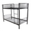 Thumbnail: Iron Bed Bunk Bed with Ladder for Kids Twin Size Black