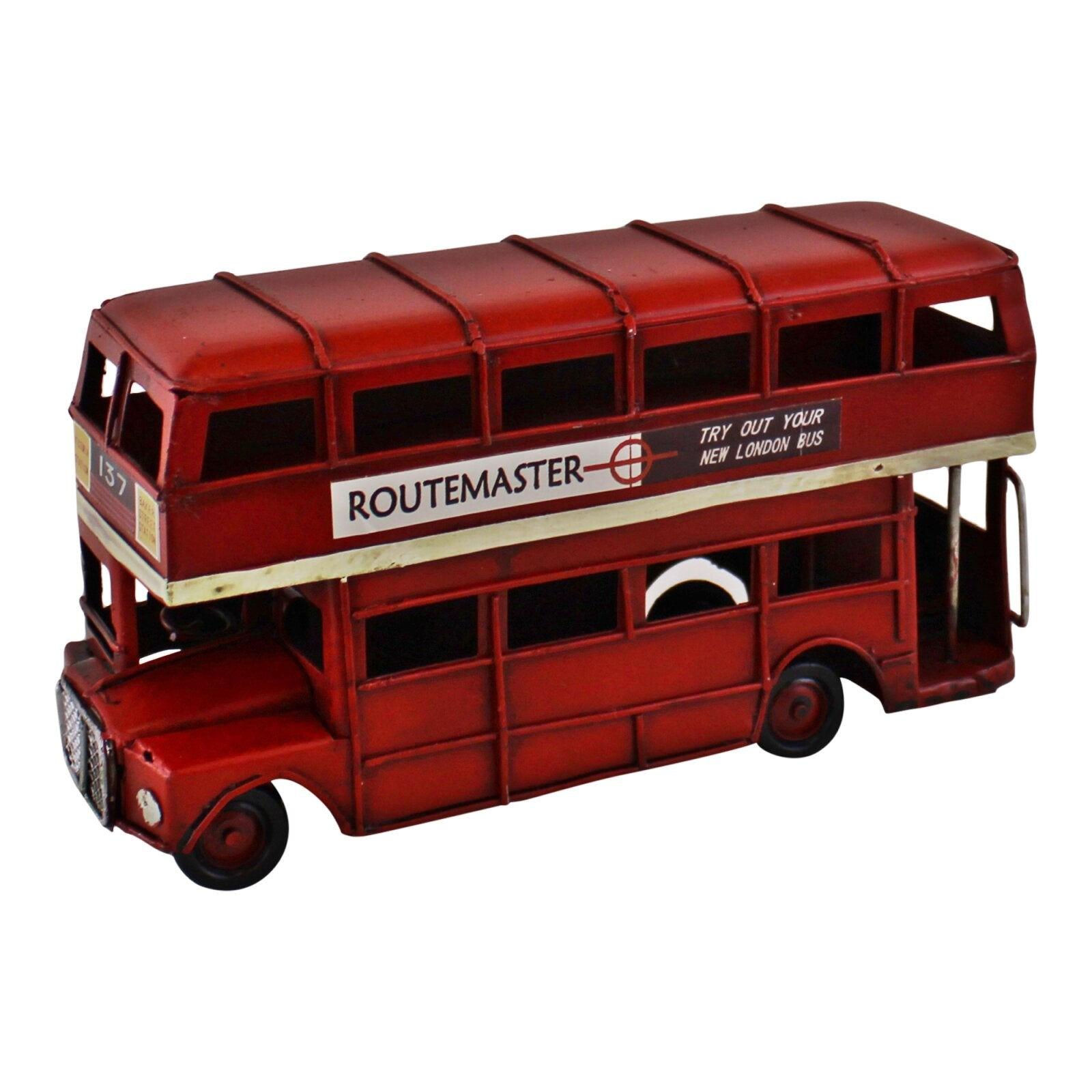 Vintage Style Red London Bus Ornament  Shipping furniture UK