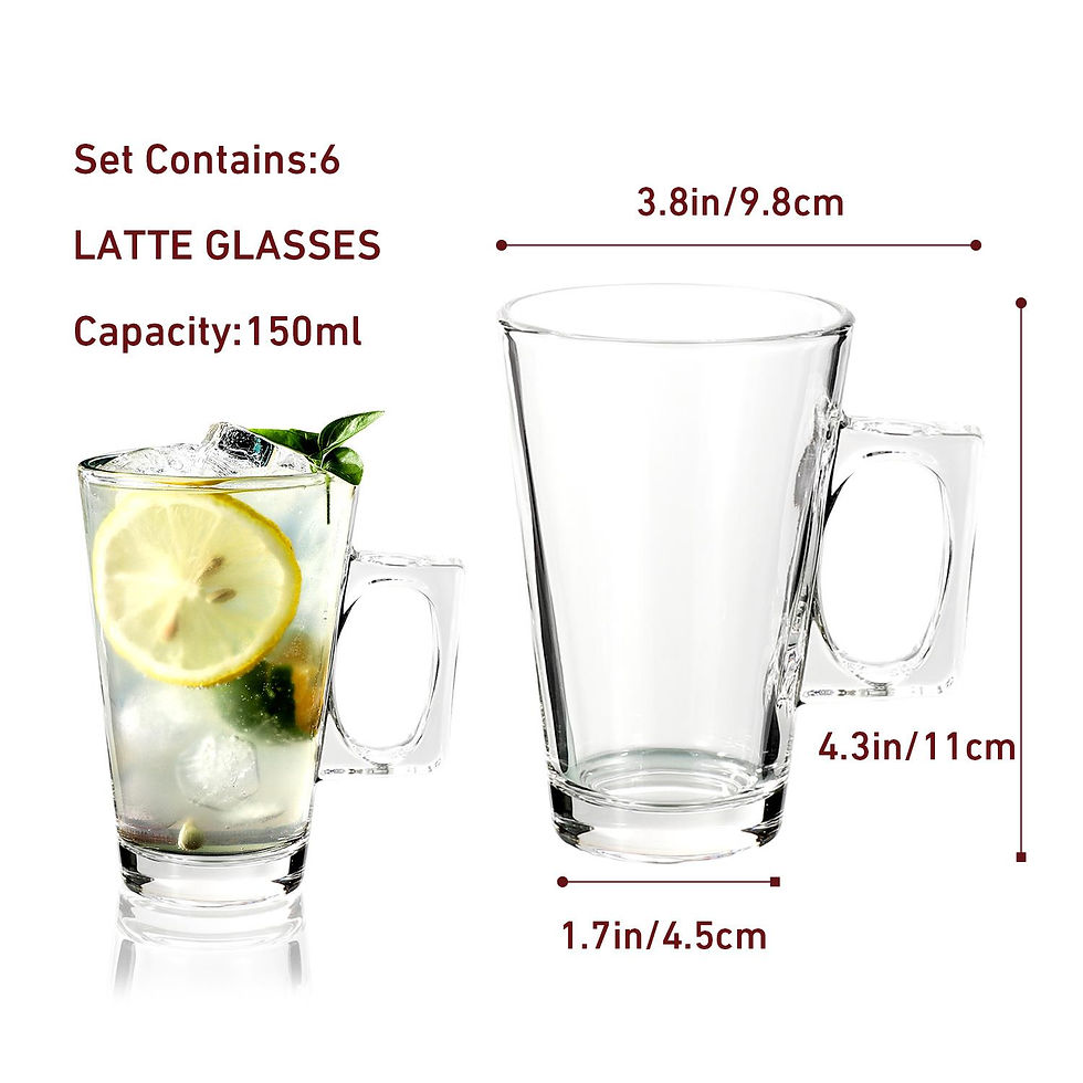 Thumbnail: Set of 6 200ml Latte Glasses