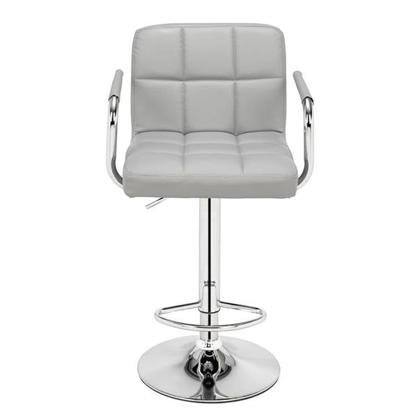 Thumbnail: 2pcs 60-80cm 6 Checks Round Cushion  Bar Stool Gray