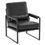 Thumbnail: Single Iron Frame Chair Black PU Indoor Leisure Chair