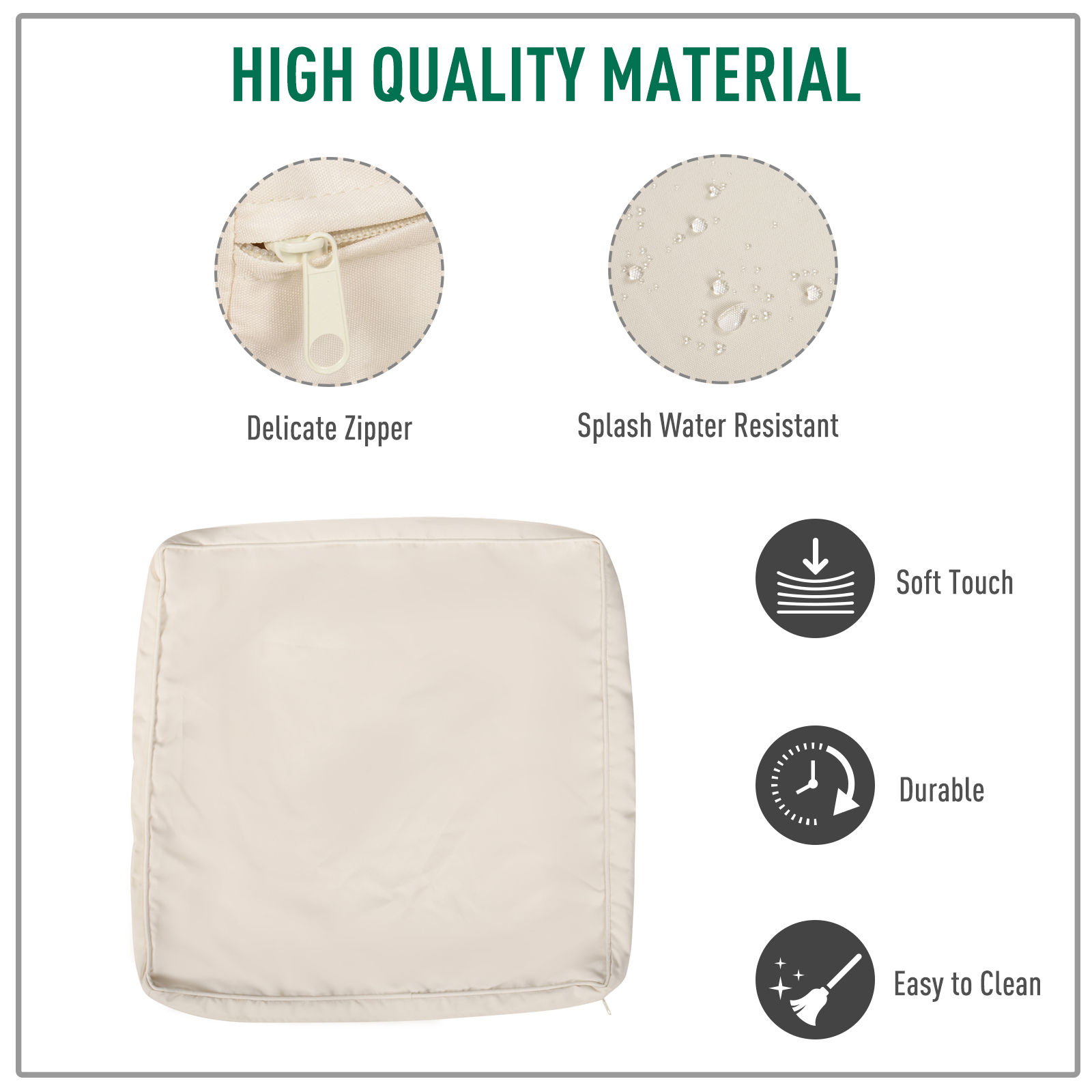 12-Piece Cusion Replacement for Outdoor Garden Rattan Furniture Beige