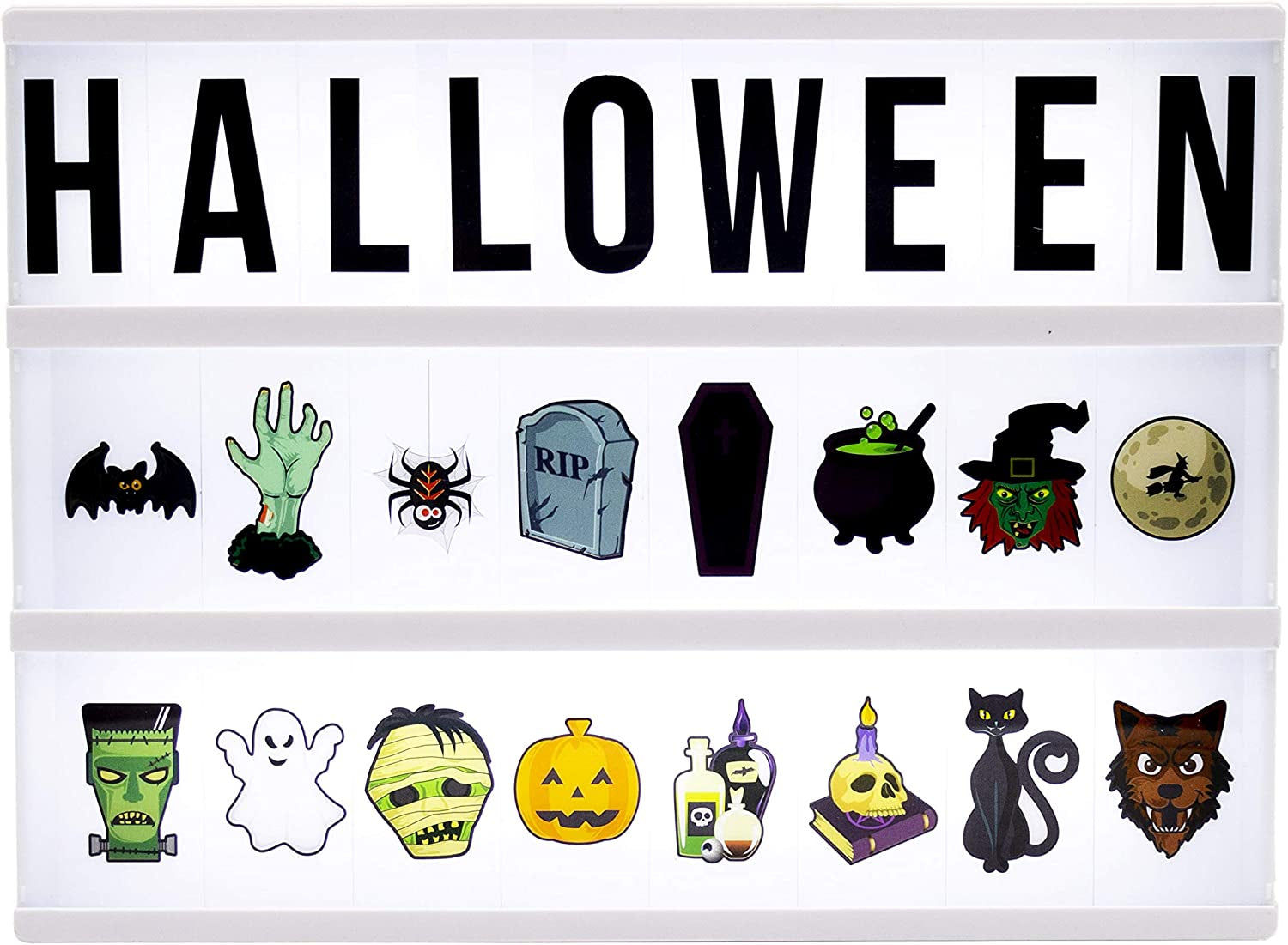 Festive Lightbox: Personalize Your Space with 160 Letters & Holiday Emojis!