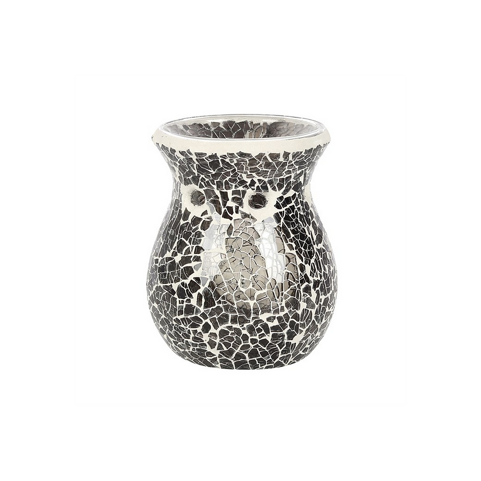 Thumbnail: Small Gunmetal Grey Crackle Oil Burner