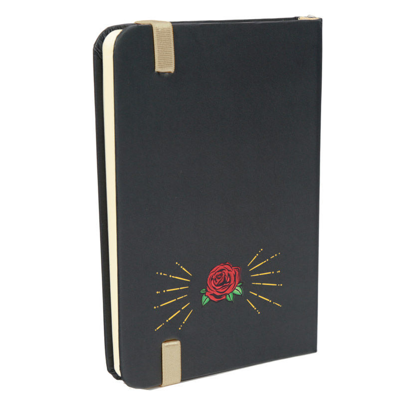 Thumbnail: A6 Collectable Hardback Notebook - Black and Gold Skull