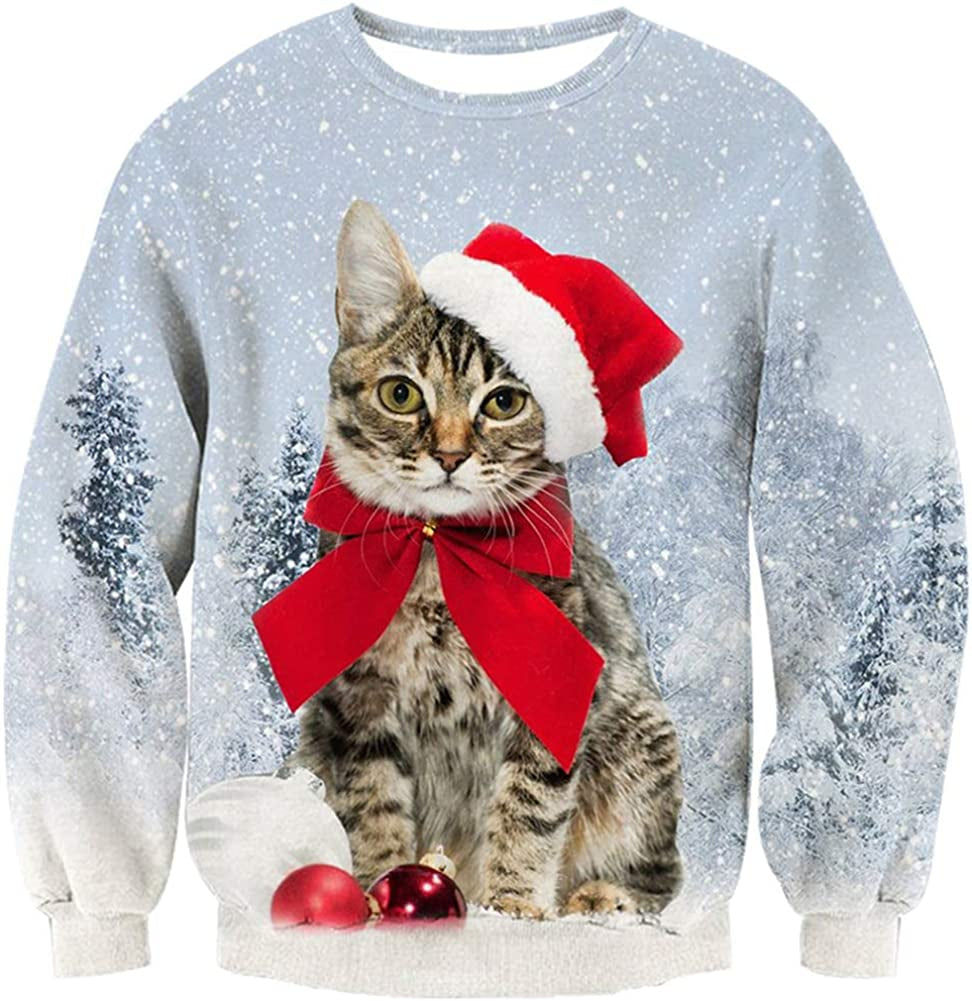 Thumbnail: Unisex Christmas Jumper 3D Ugly Xmas Pullover Crewneck Long Sleeve Top S-3XL