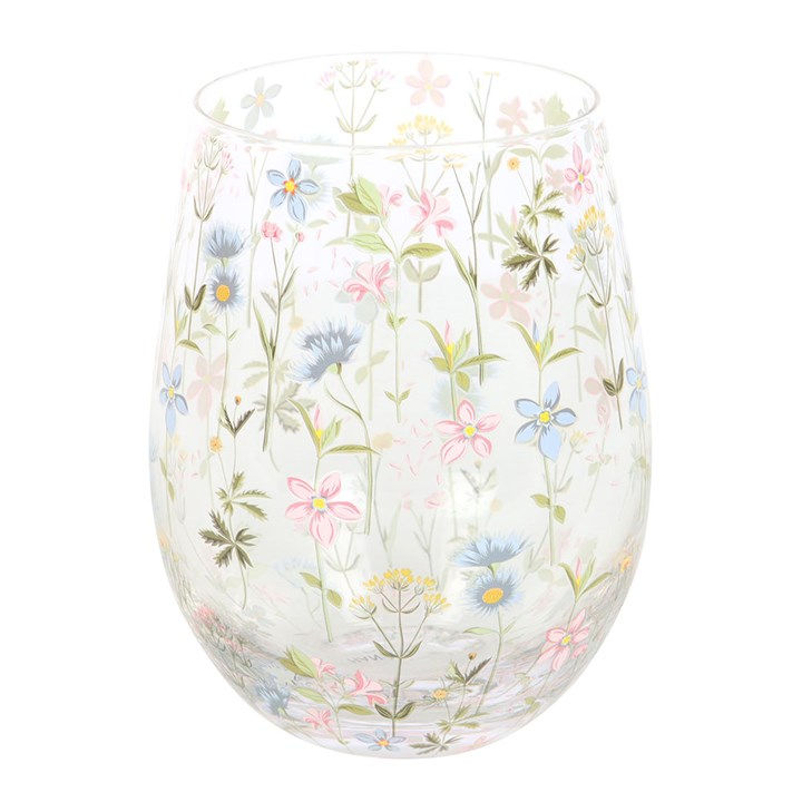 Thumbnail: Floral Print Stemless Glass