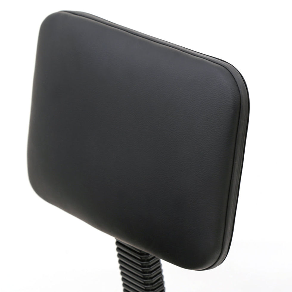 Thumbnail: Round Shape Adjustable Salon Stool with Back Black