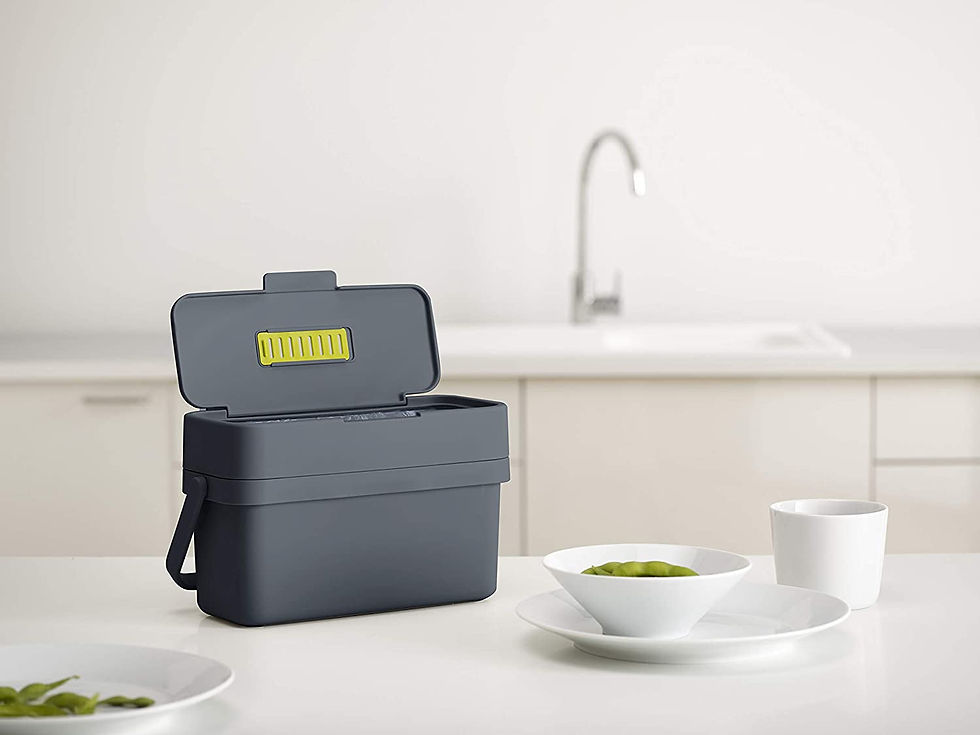 Thumbnail: Compo 4 Easy-fill Slimline Food Waste Caddy, 4 Litres-Graphite