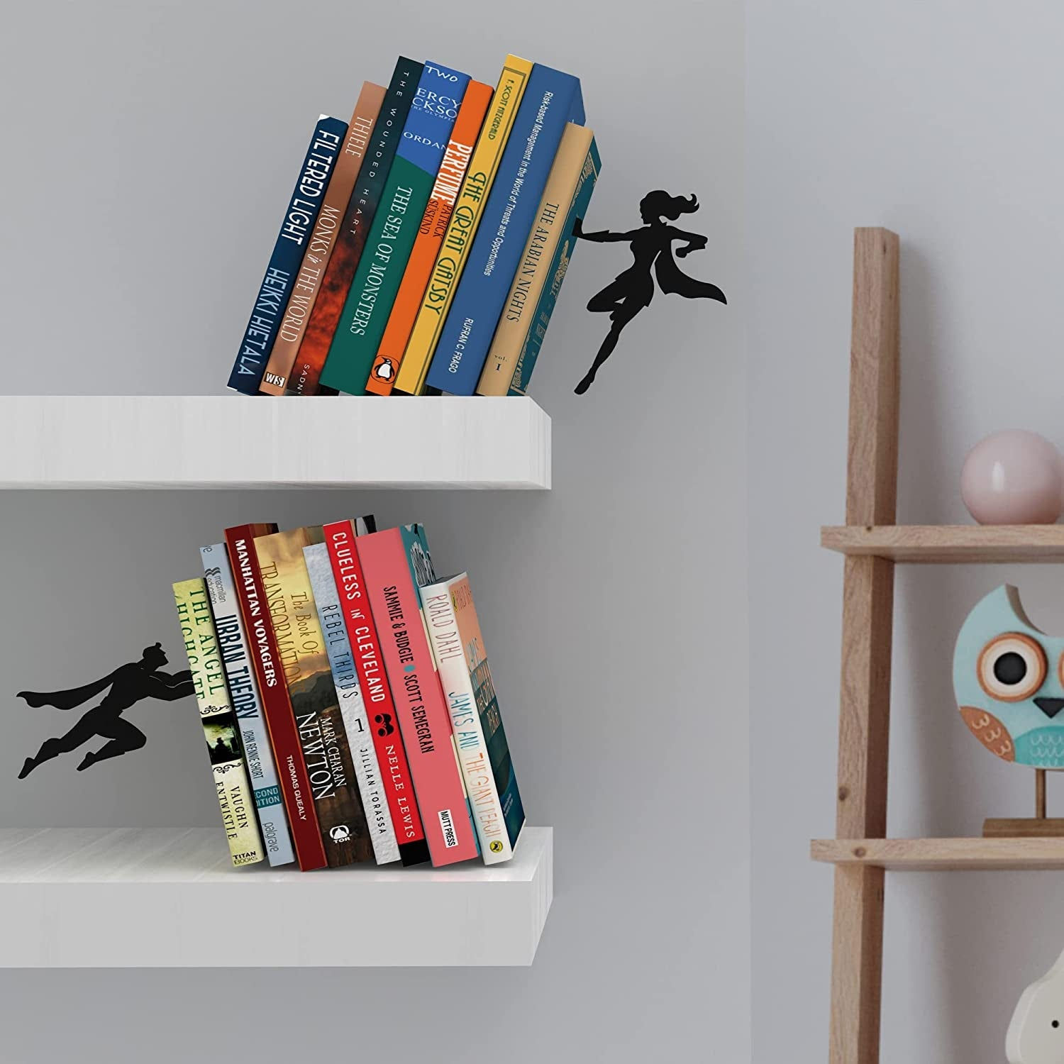 Book Ends to Hold Books Heavy Duty Hidden Metal Bookends for Shelves Bookend Boo