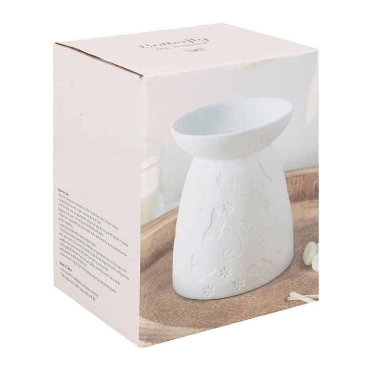 Thumbnail: White Ceramic Butterfly Oil Burner