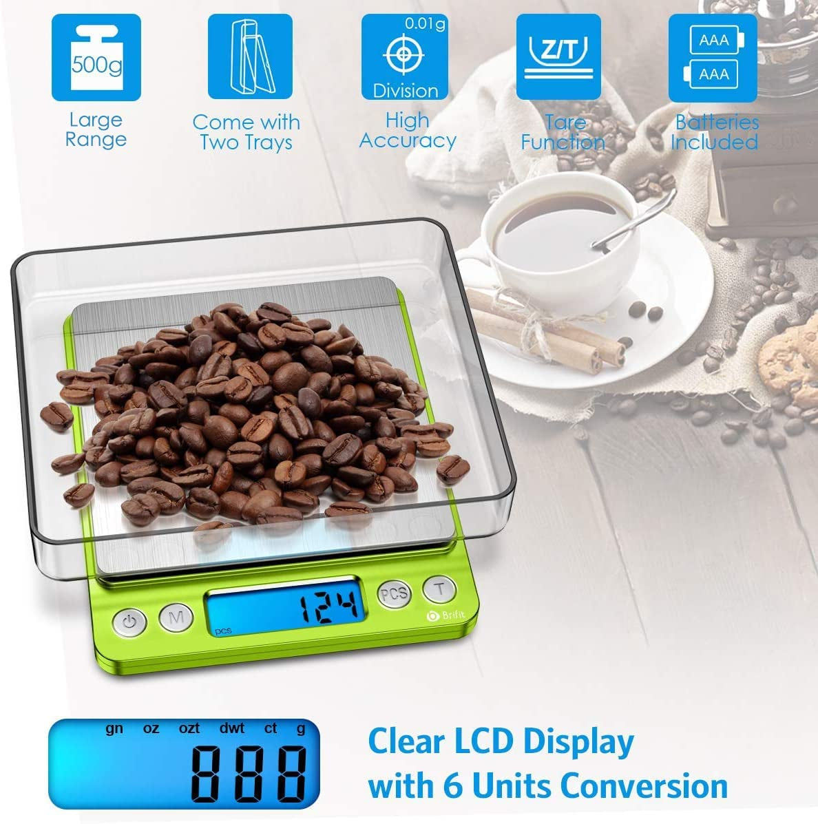 Digital Pocket Scales, (500g/ 0.01g) High-precision Electronic Weighting Scales
