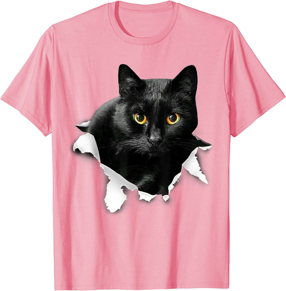 Thumbnail: Black Cat Torn Cloth Gifts For Cat Lover, Cat Dad, Cat Mom T-Shirt