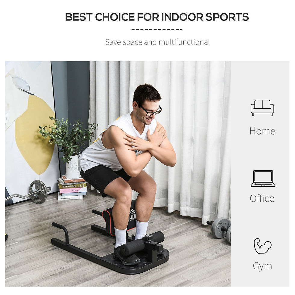 Thumbnail: 3 IN 1 Squat Machine Sit Up Push Up Gym Leg Exercise Adjustable
