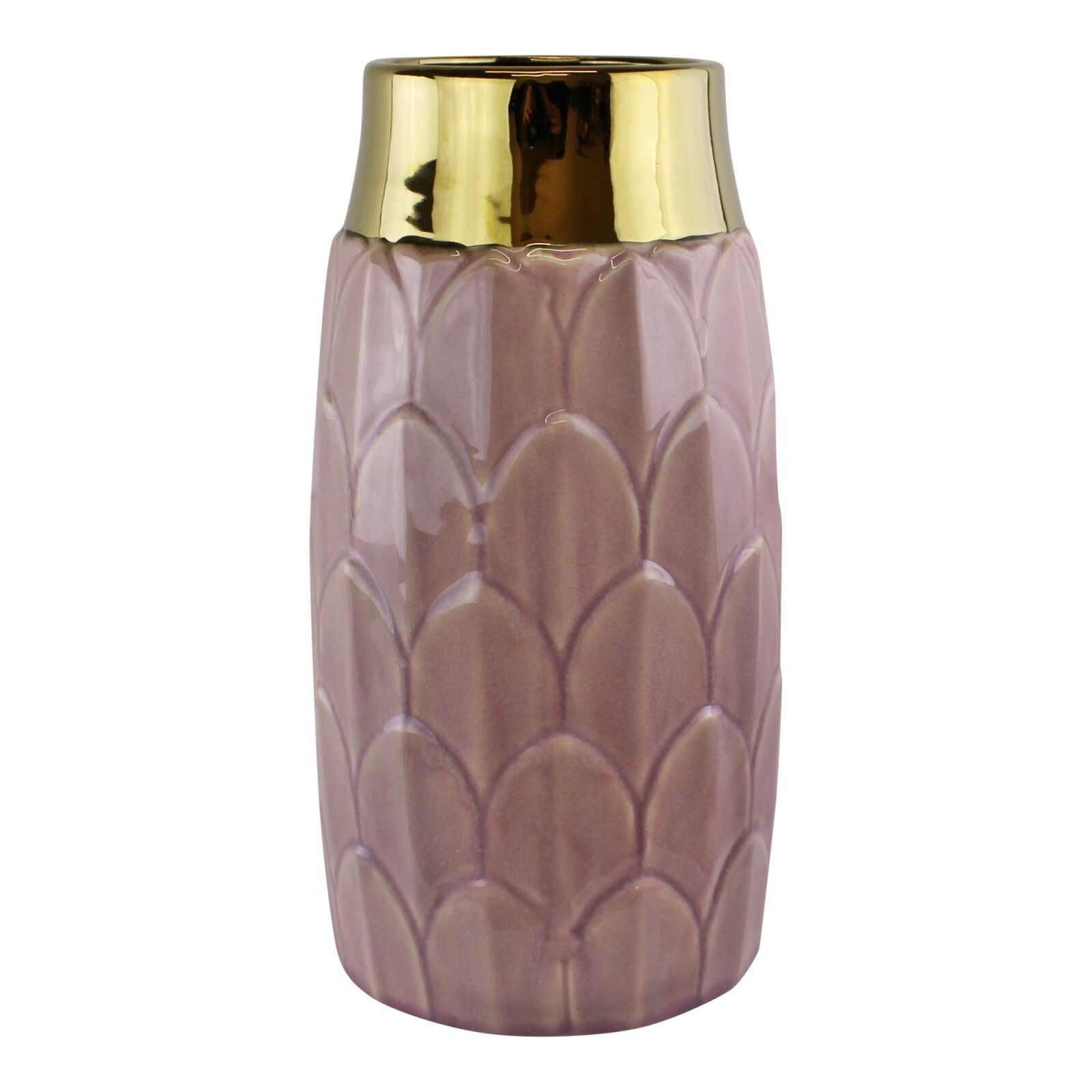 Large Art Deco Vase, Pink 30cm Shipping furniture UK