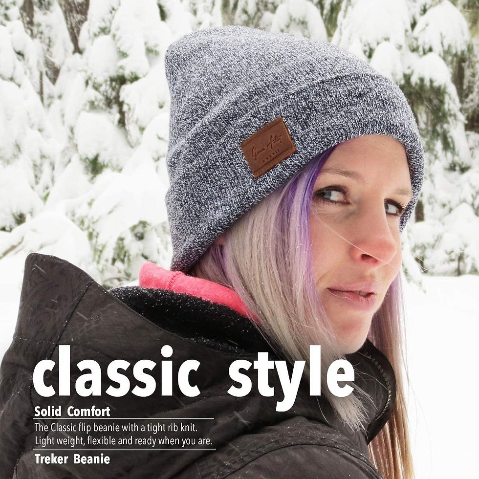 Thumbnail: Fold Up Beanie - Cuffed Acrylic Hat Beanies for Women or for Men