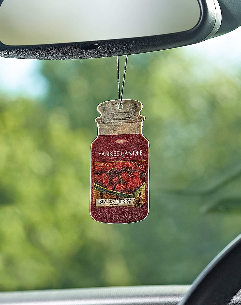 Thumbnail: Car Jar Scented Air Freshener, Black Cherry, Three Count