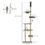 Thumbnail: 6-Tier Floor to Ceiling Cat Tree with Scratching Post, Bed, Hammock, Grey