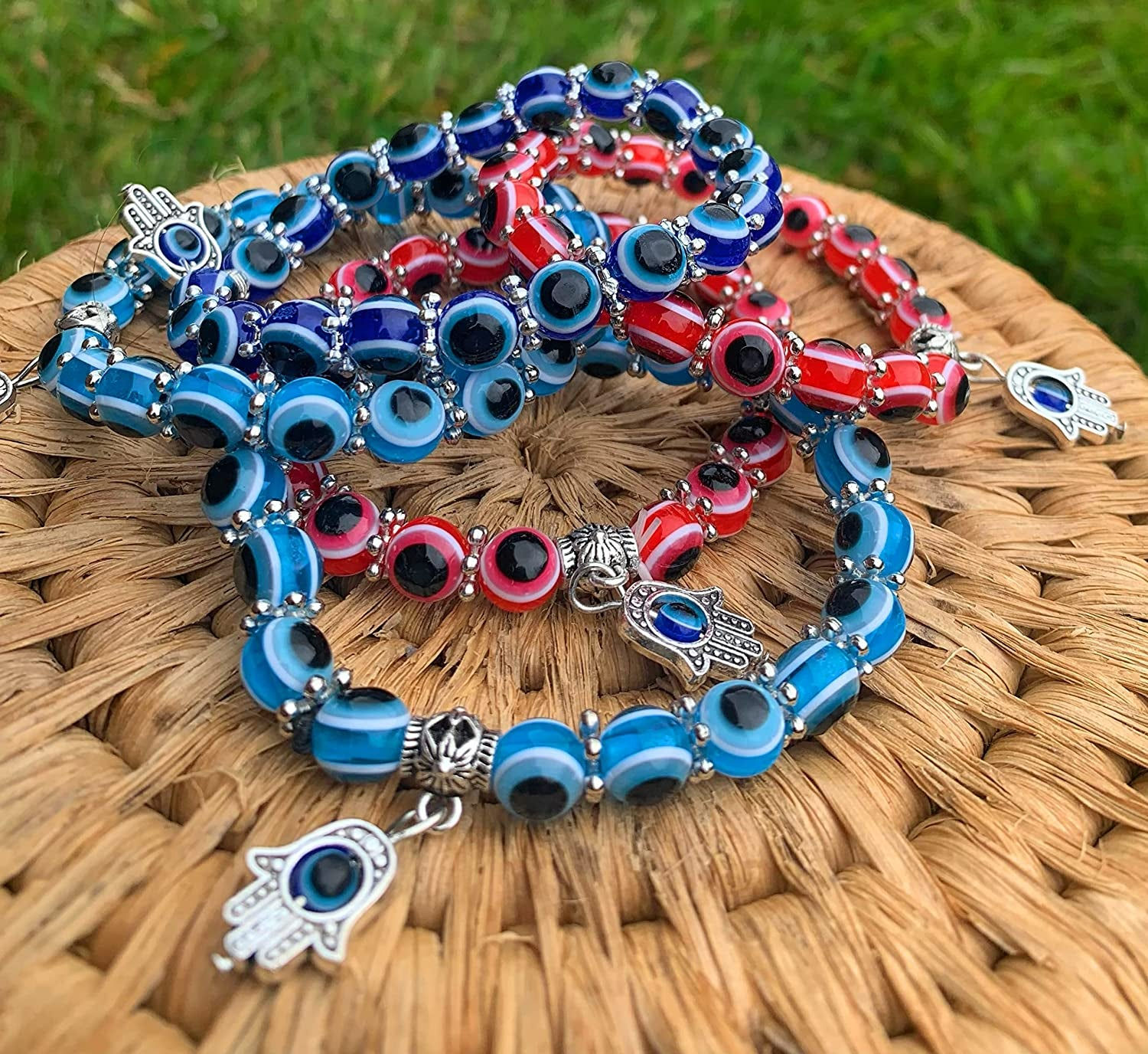 Evil Eye Hamsa Bracelet, Hamsa Protection Bracelet,Turkish Evil Eye Bracelet