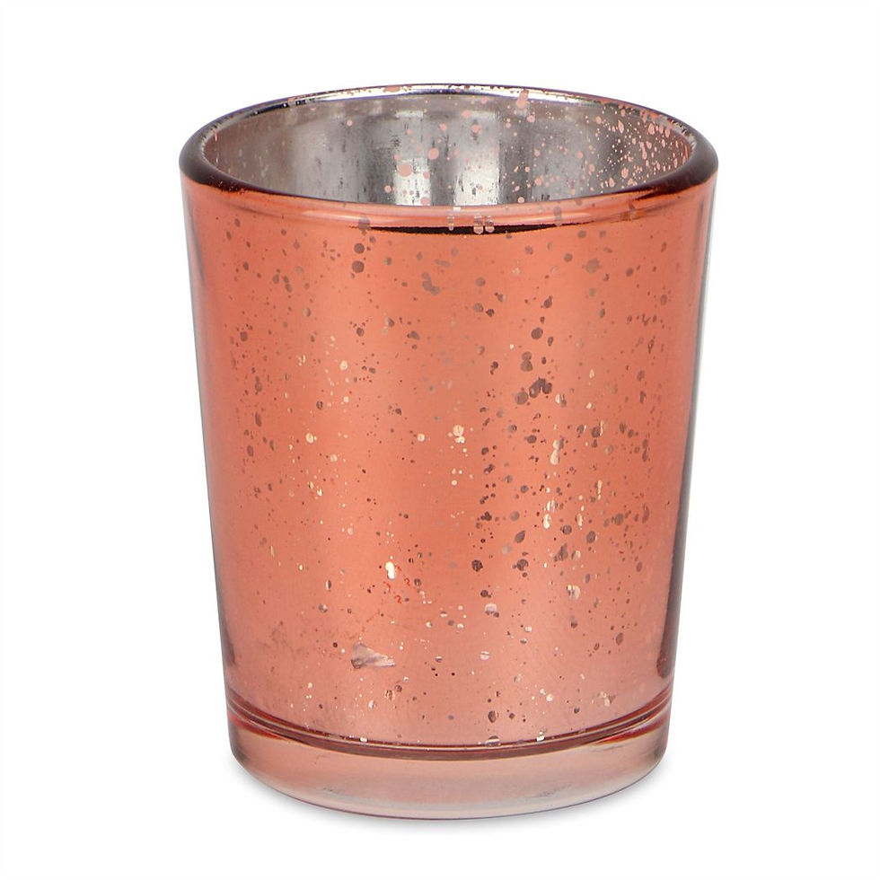 Thumbnail: Speckled Tea Light Holders - Set of 12 Rose Gold