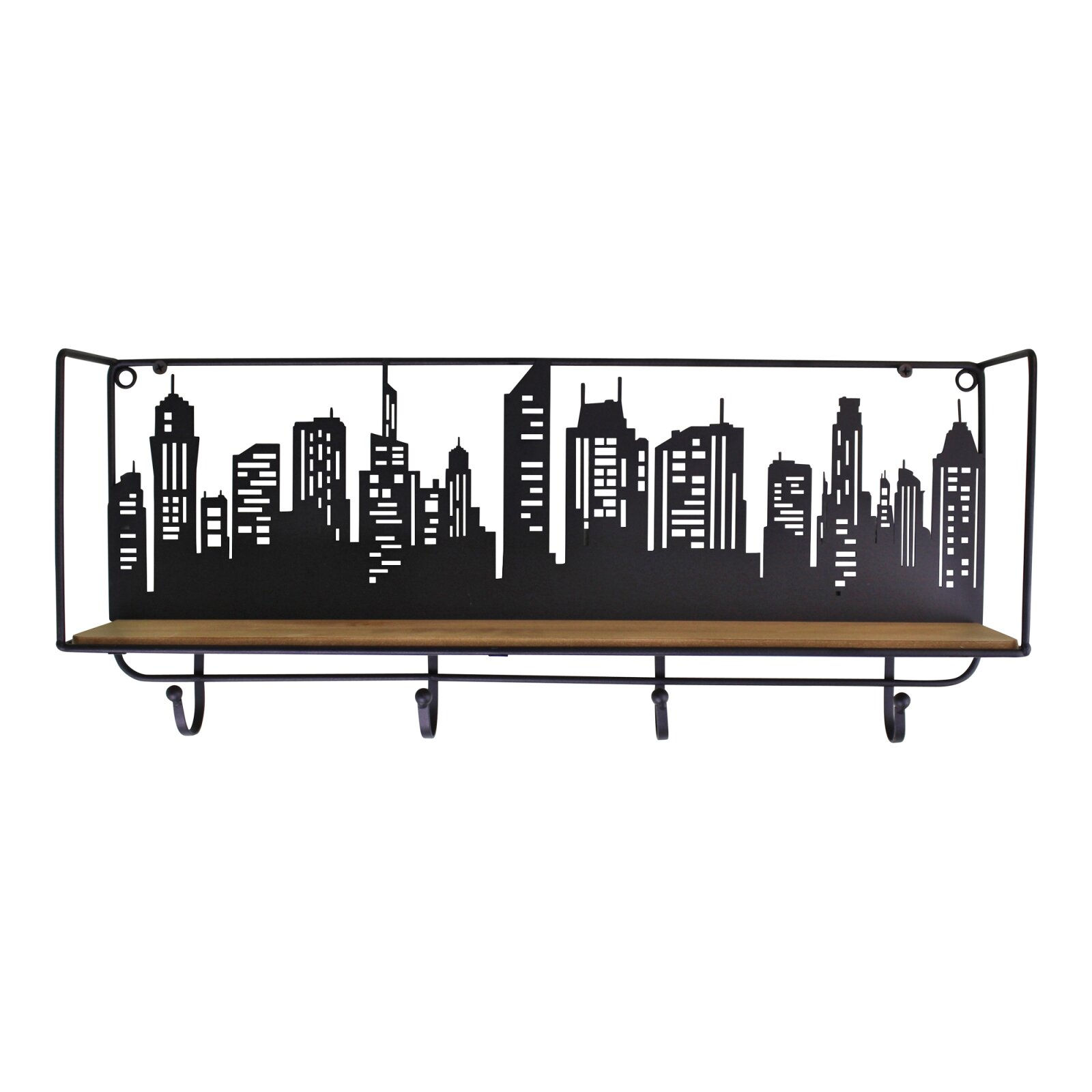 City Skyline Shelf Unit With 4 Hooks Shipping furniture UK