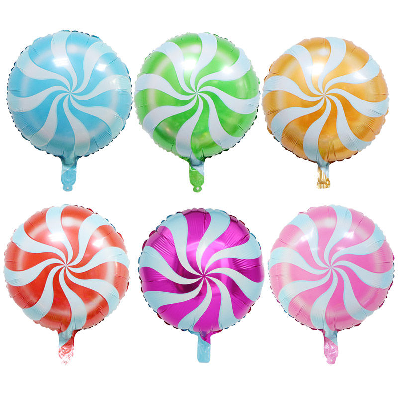 Thumbnail: 7pcs 18-inch Lollipop Candy Foil Balloons, Colorful Helium Party Decorations