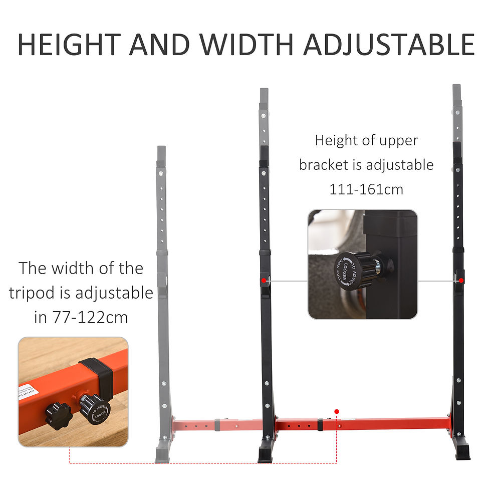 Thumbnail: Barbell Rack Squat Dip Stand Weight Lifting Bench Press Home Gym