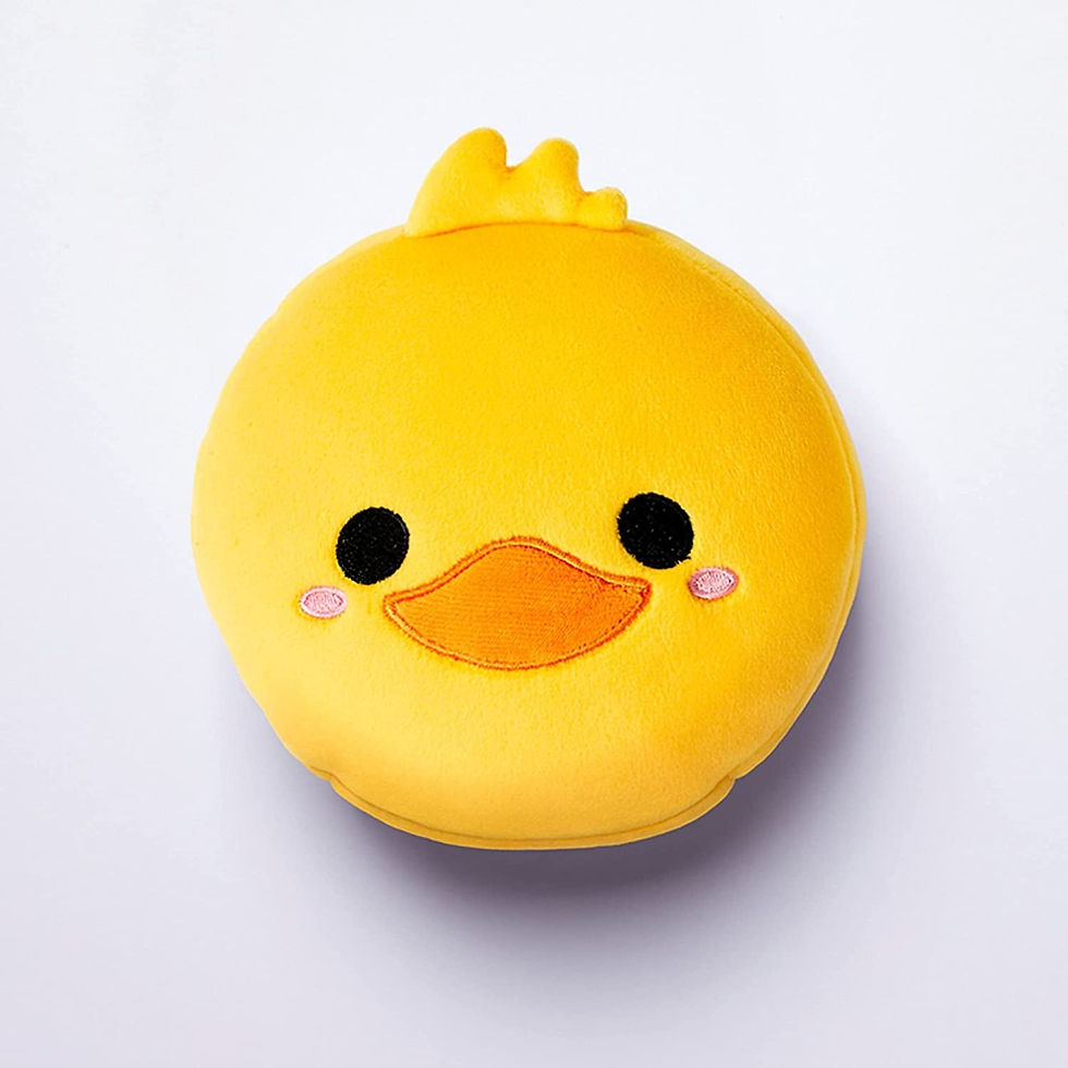 Thumbnail: CUSH225 Relaxeazzz Duck Round Plush Travel Pillow & Eye Mask