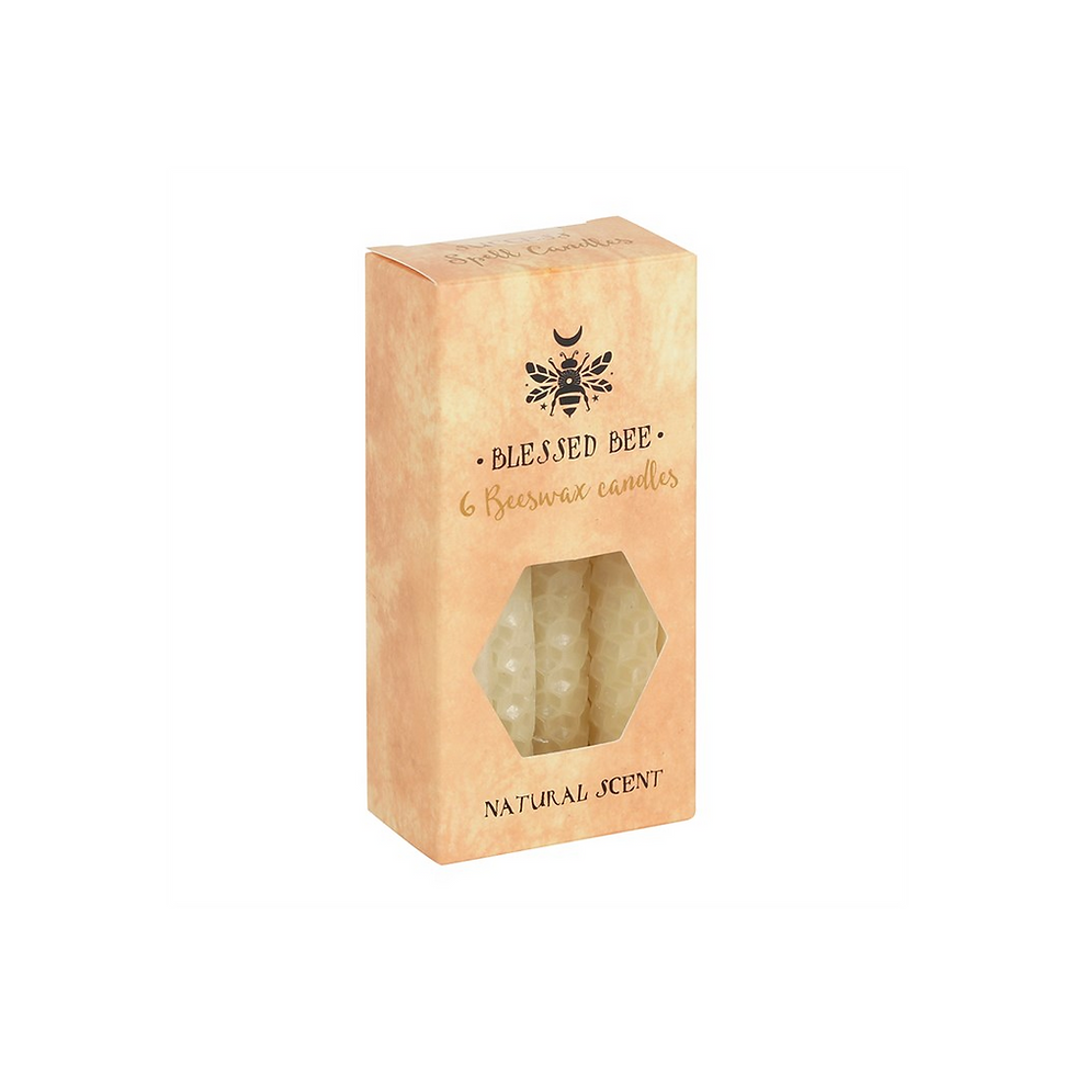 Thumbnail: Set of 6 Cream Beeswax Spell Candles