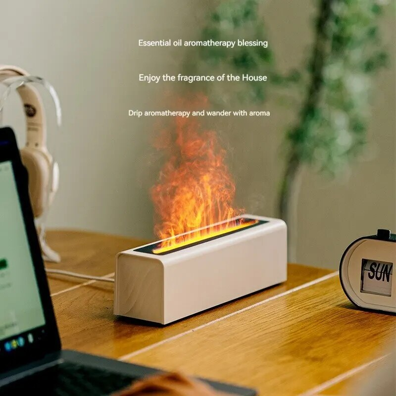 Thumbnail: Colorful Simulation Flame USB Plug-In Fragrance Flame Humidification Diffuser