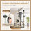 Thumbnail: 6-Tier Floor to Ceiling Cat Tree with Scratching Post, Bed, Hammock, Grey
