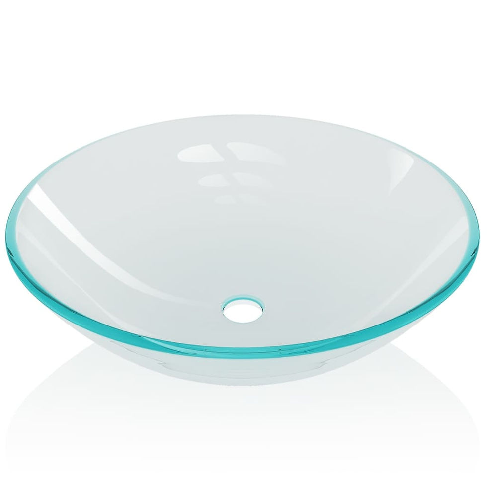 Thumbnail: Transparent 42cm Tempered Glass Bathroom Basin Sink, Durable Modern Wash Basin