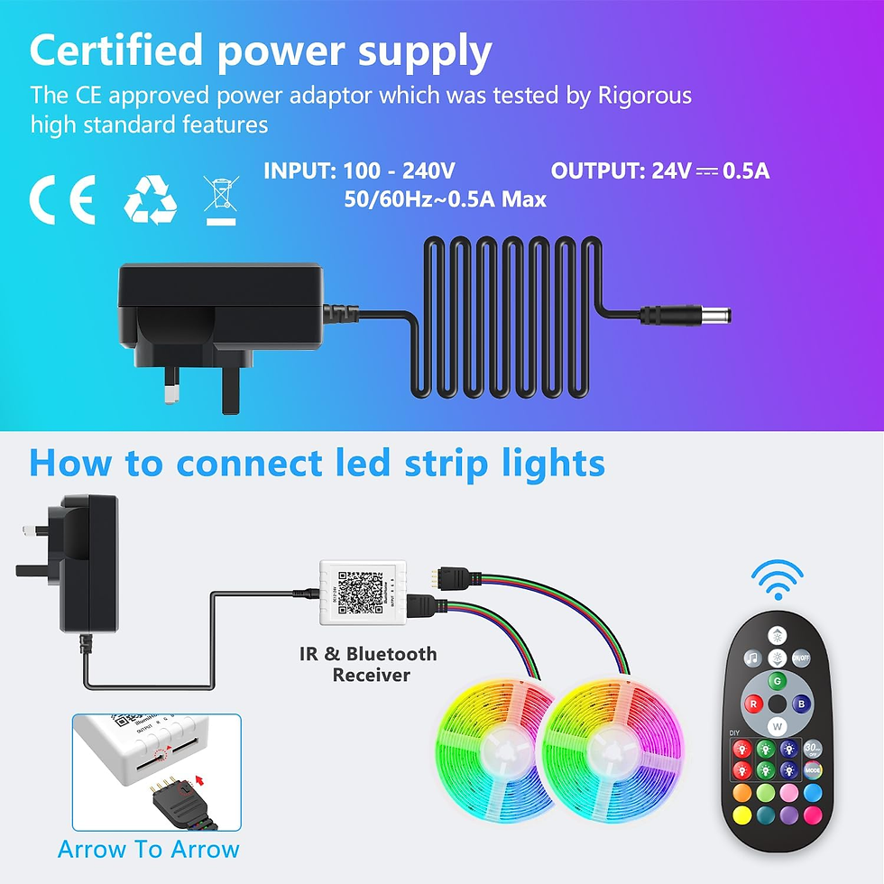 Thumbnail: LED Strip Lights 30m (2 Rolls of 15m) Ultra-Long Music Sync, App Control, Remote