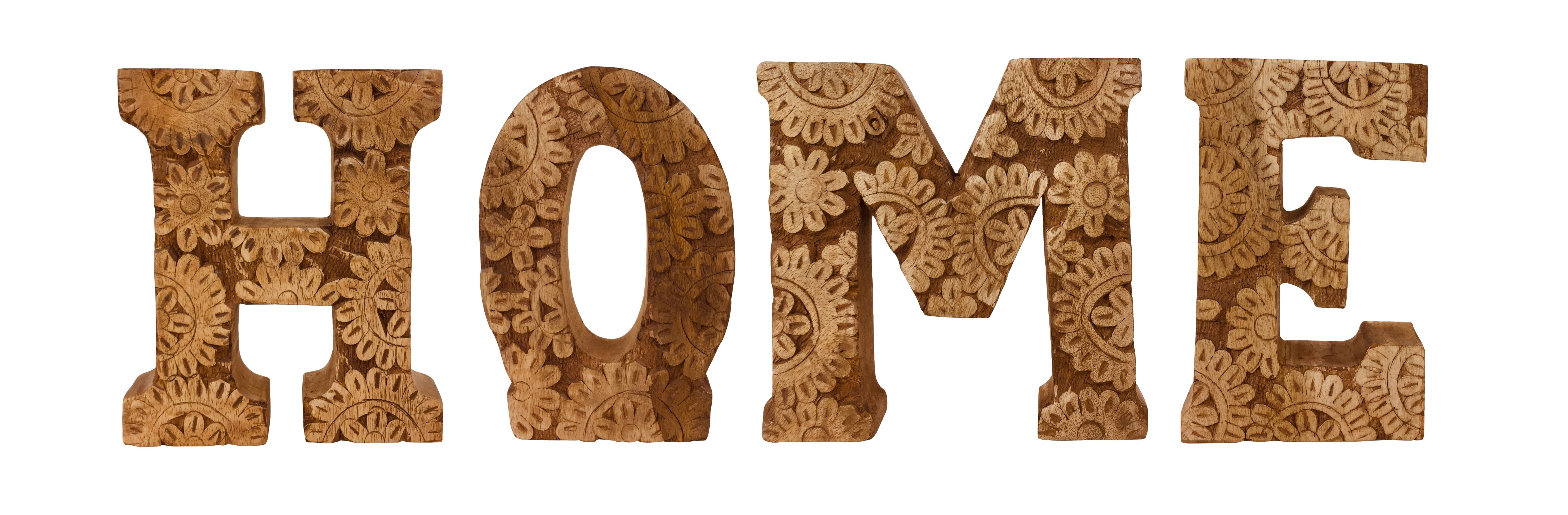 Hand Carved Wooden Flower Letters Home Shipping furniture UK