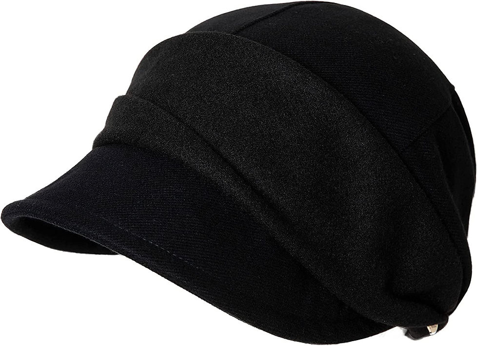 Thumbnail: Ladies Baker Boy Newsboy Cabbie Cap Visor Beret Peaked Winter Hat for Women
