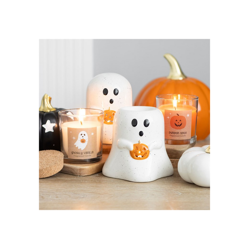 Thumbnail: Ghost Shaped Oil Burner with Pumpkin