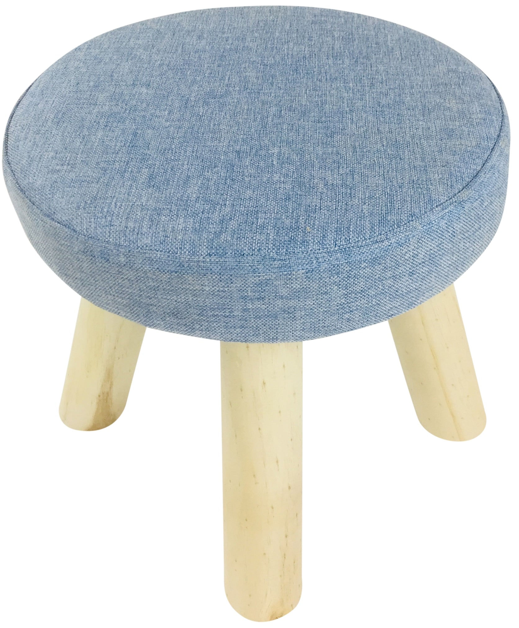 Blue Fabric Wooden Stool 29cm Shipping furniture UK