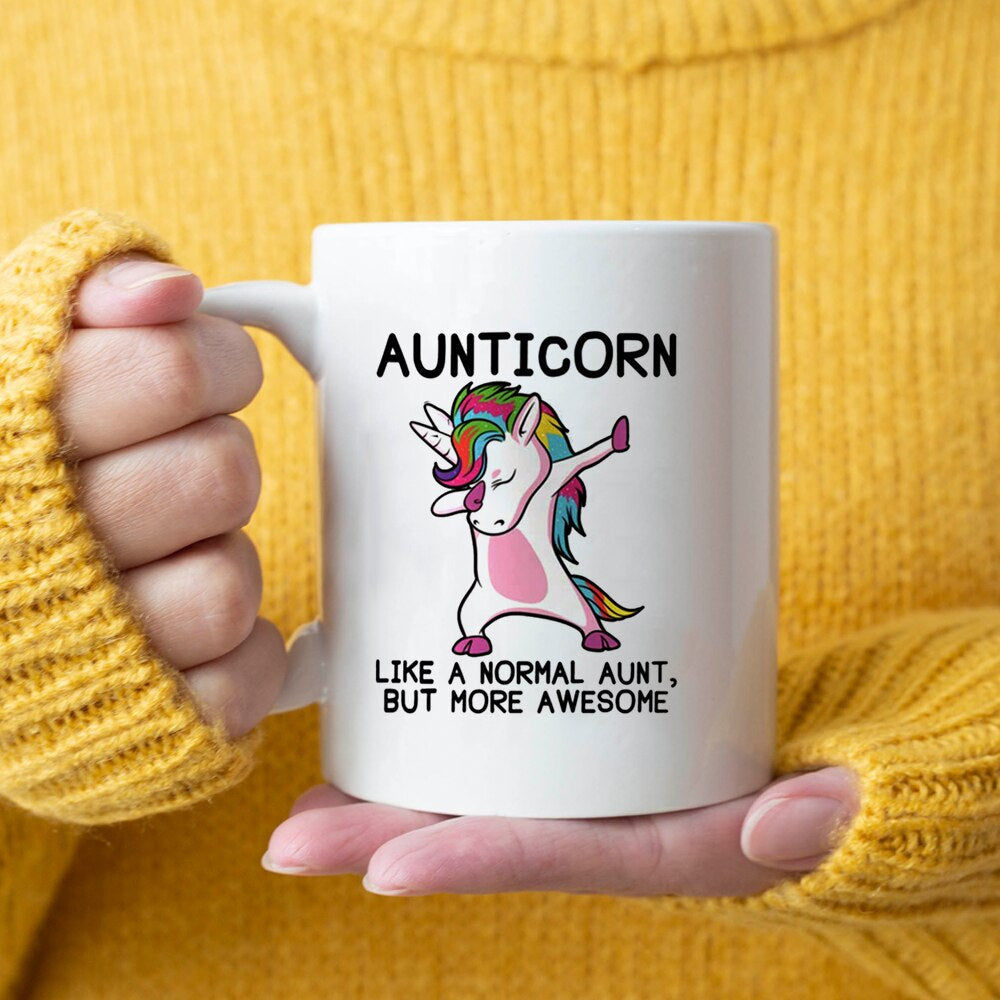 Aunticorn Mug Unicorn like a Normal Aunt but More Awesome Coffee Mugs Christmas
