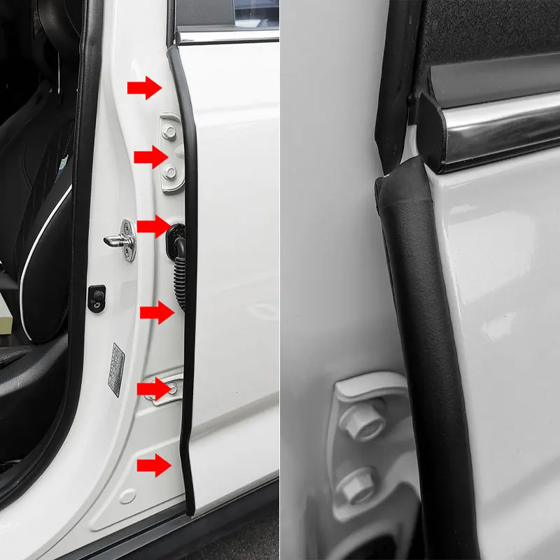 Thumbnail: 2M Thicken Rubber B-Pillar Sealing Strip Car Door Edge Scratch Protector