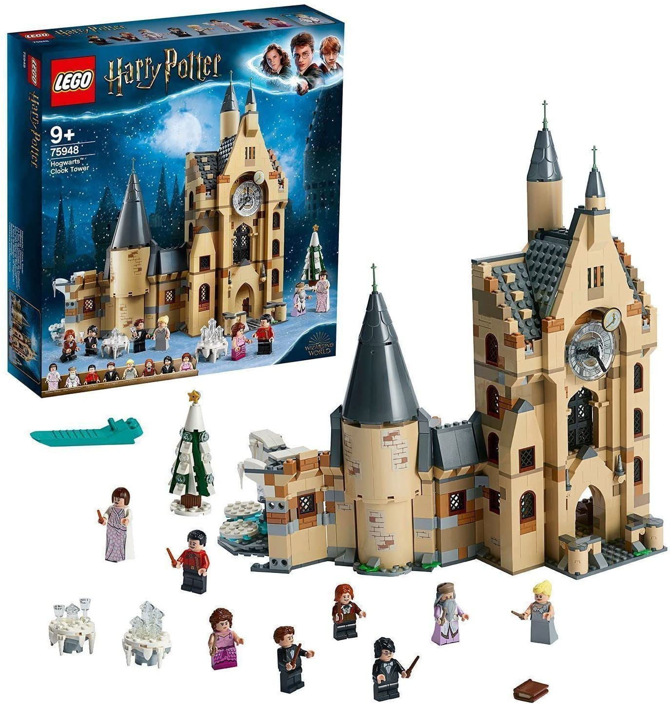 75948 Hogwarts Castle Clock Tower Toy, Compatible with Great Hall and Whomping W