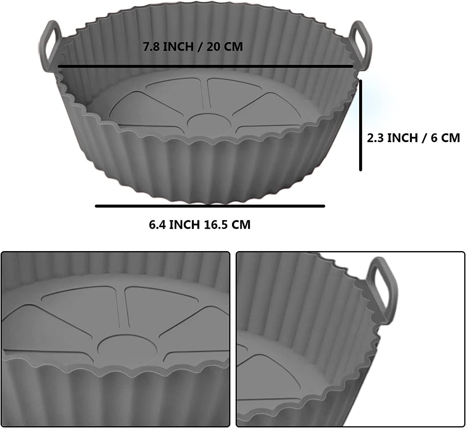 Ultimate Air Fryer Accessories Set: Silicone Liners, Round Pot, and More!
