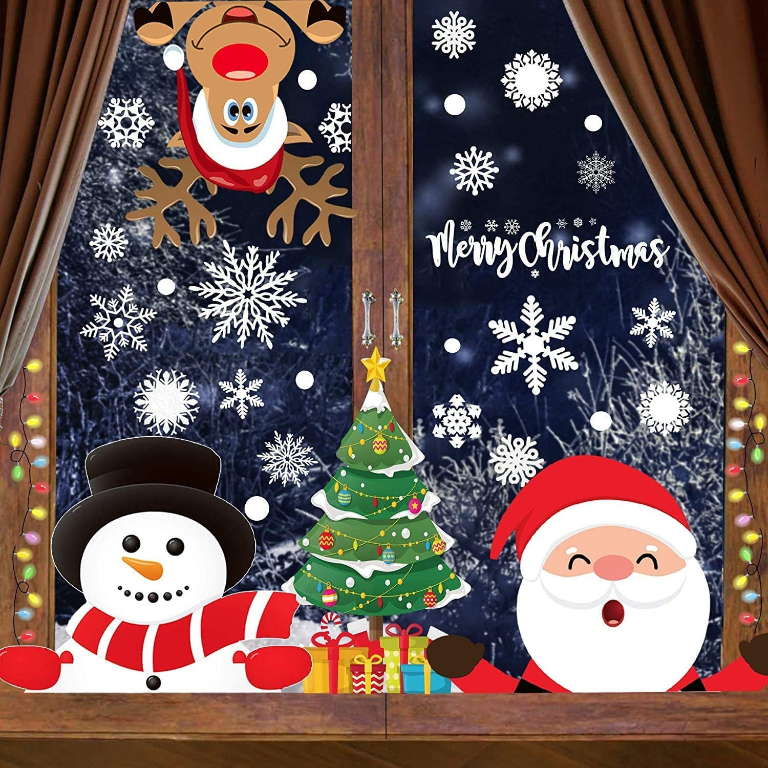 Christmas Window Stickers 300pcs Christmas Window Decorations Xmas Window Sticke