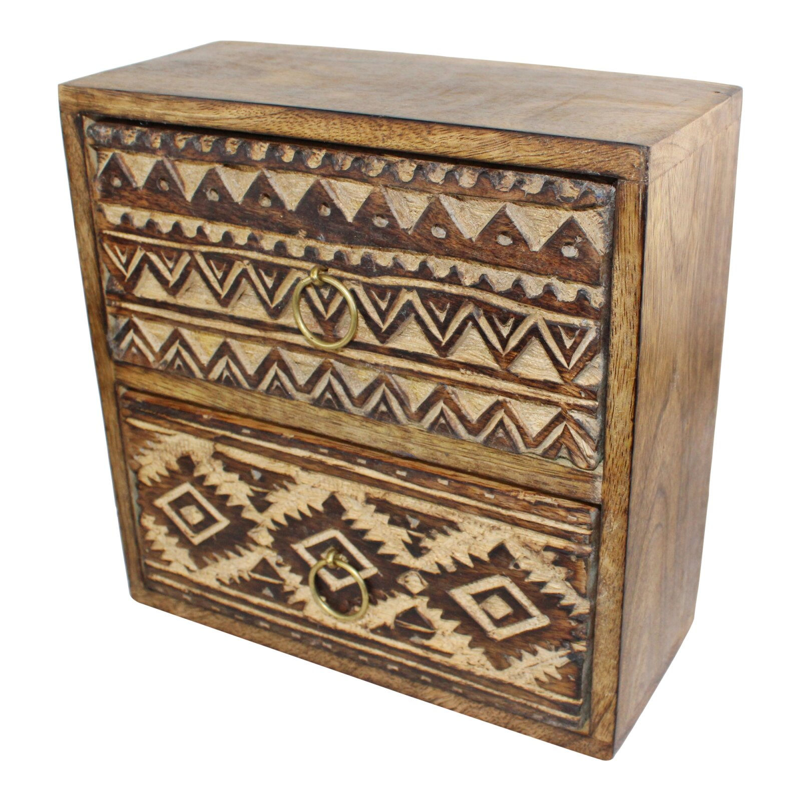 Kasbah 2 Drawer Trinket Unit 21x20cm Shipping furniture UK