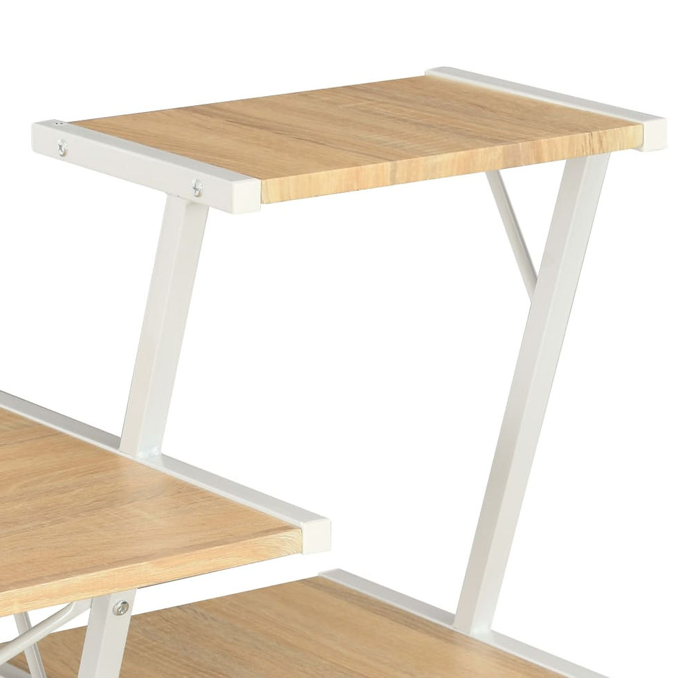 Thumbnail: Desk with Shelf White 116x50x93 cm