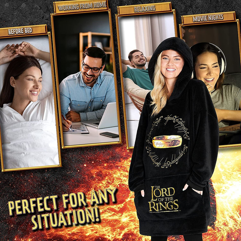 Thumbnail: Lord of the Rings Blanket Hoodie Men Oversized Hoodie Blanket Women Black