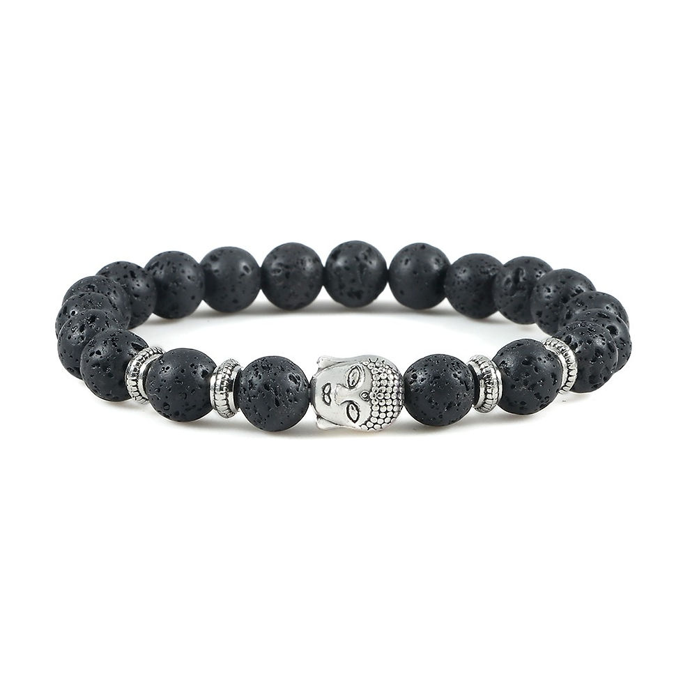 Thumbnail: Natural Stone Buddha Bracelet – Reiki Meditation Beads