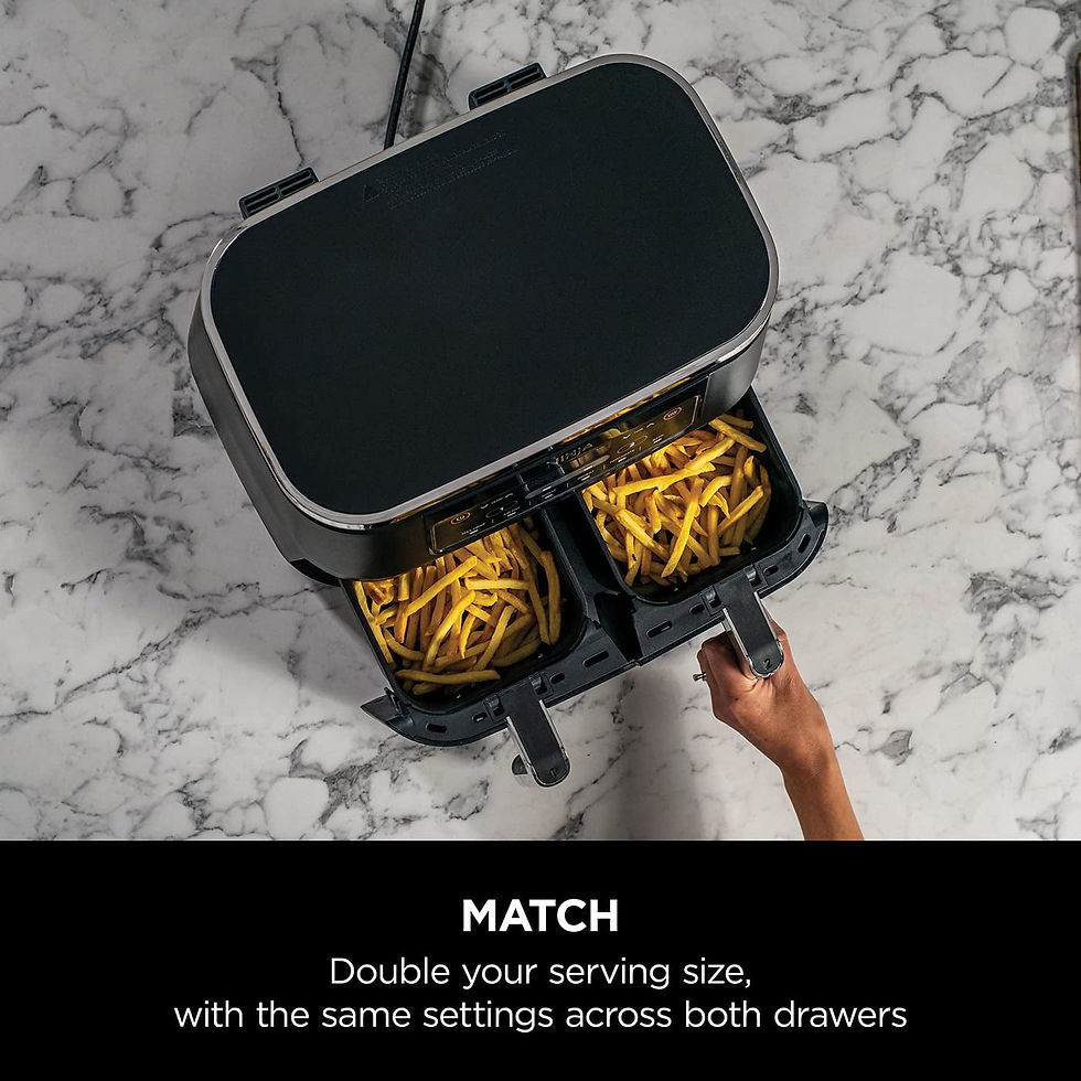 Thumbnail: Foodi Dual Zone Air Fryer [AF300UK] 2 Drawers, 6 Cooking Functions, 7.6L, Black