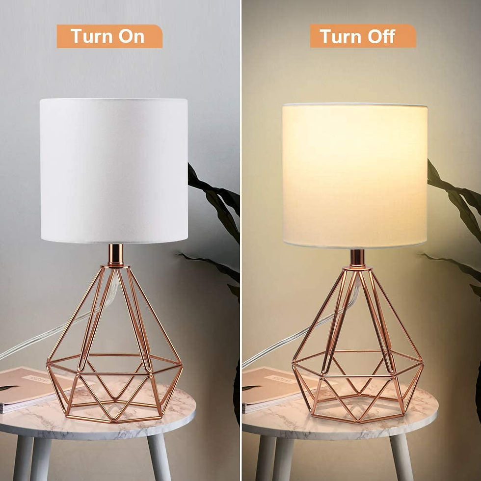 Thumbnail: Bedside Table Lamp, Desk Lamp for Bedroom, 5W E27 Reading Lamp with Diamond Holl